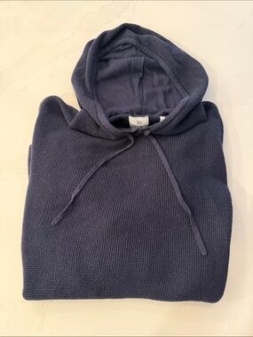 7 Diamonds Navy Waffle-Knit Hoodie